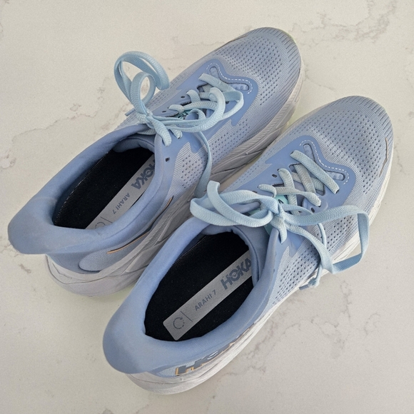 Hoka Men's Arahi 7 Athletic Running Shoe Size 9.5 Shadow Dusk Blue White - Picture 3 of 9